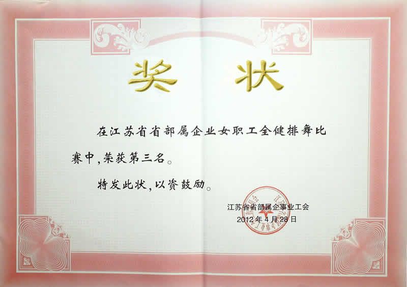省惠隆公司获省下属企业女职工全健排舞比赛第三名